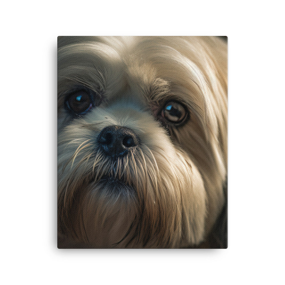 Lhasa Apso Gaze Canvas - PosterfyAI.com