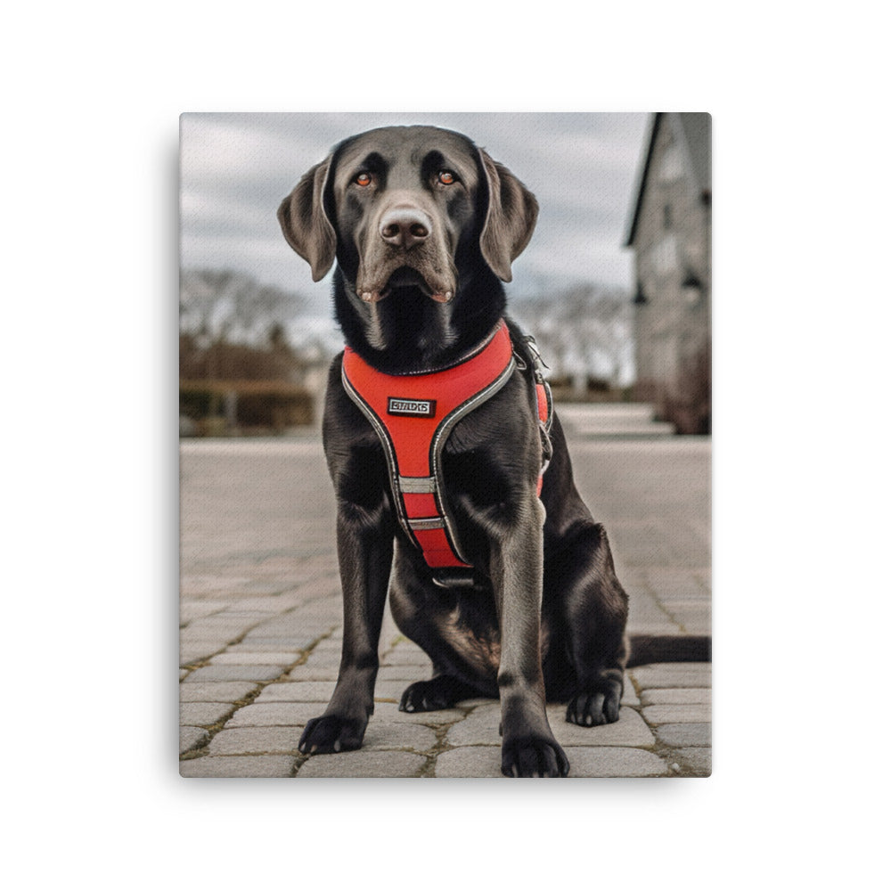 Intelligent Labrador Retriever Canvas - PosterfyAI.com