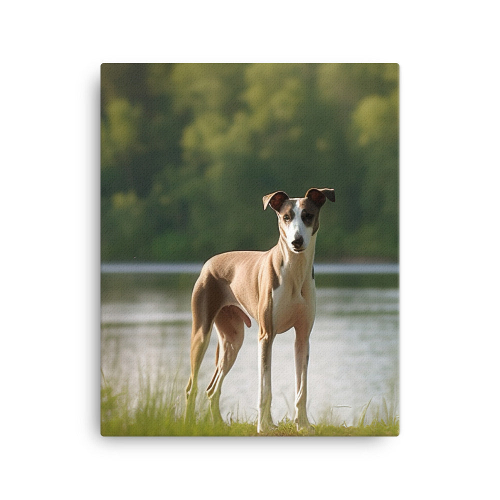 Greyhound by the Lake Canvas - PosterfyAI.com