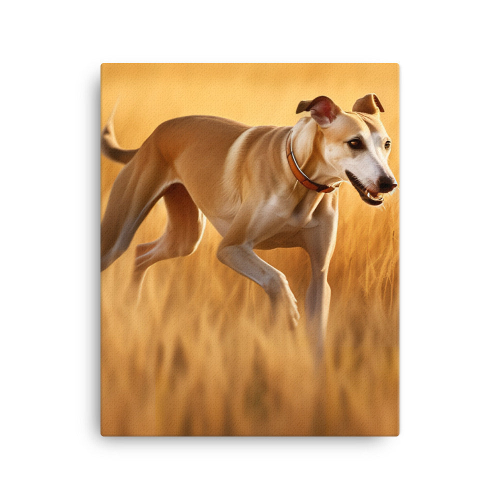 Graceful Greyhound Canvas - PosterfyAI.com