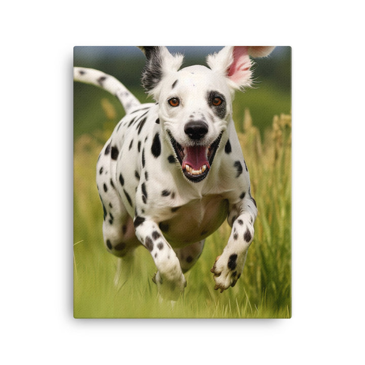 Dalmatian in Action Canvas - PosterfyAI.com