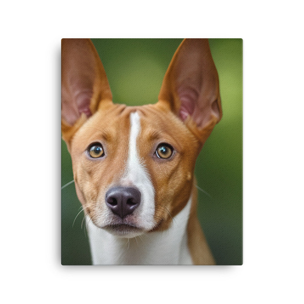 Curious Basenji Canvas - PosterfyAI.com