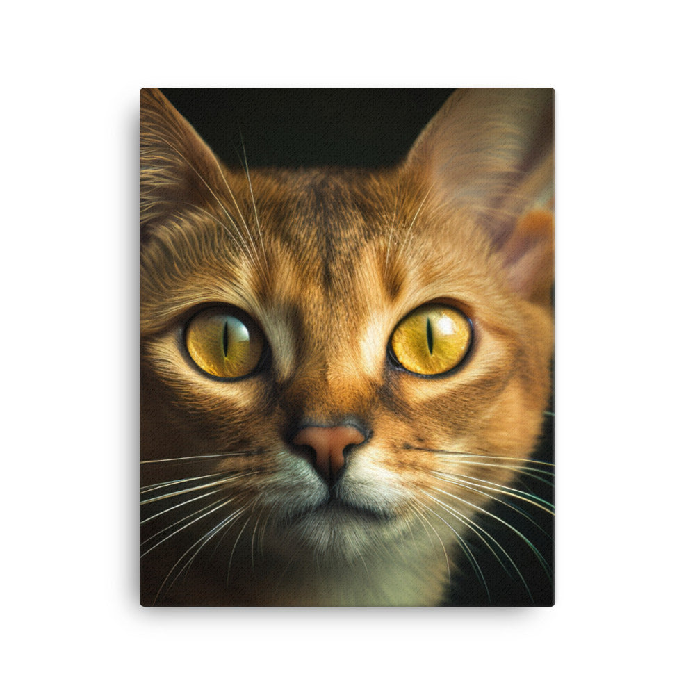 Eyes of Abyssinian Cat Canvas - PosterfyAI.com