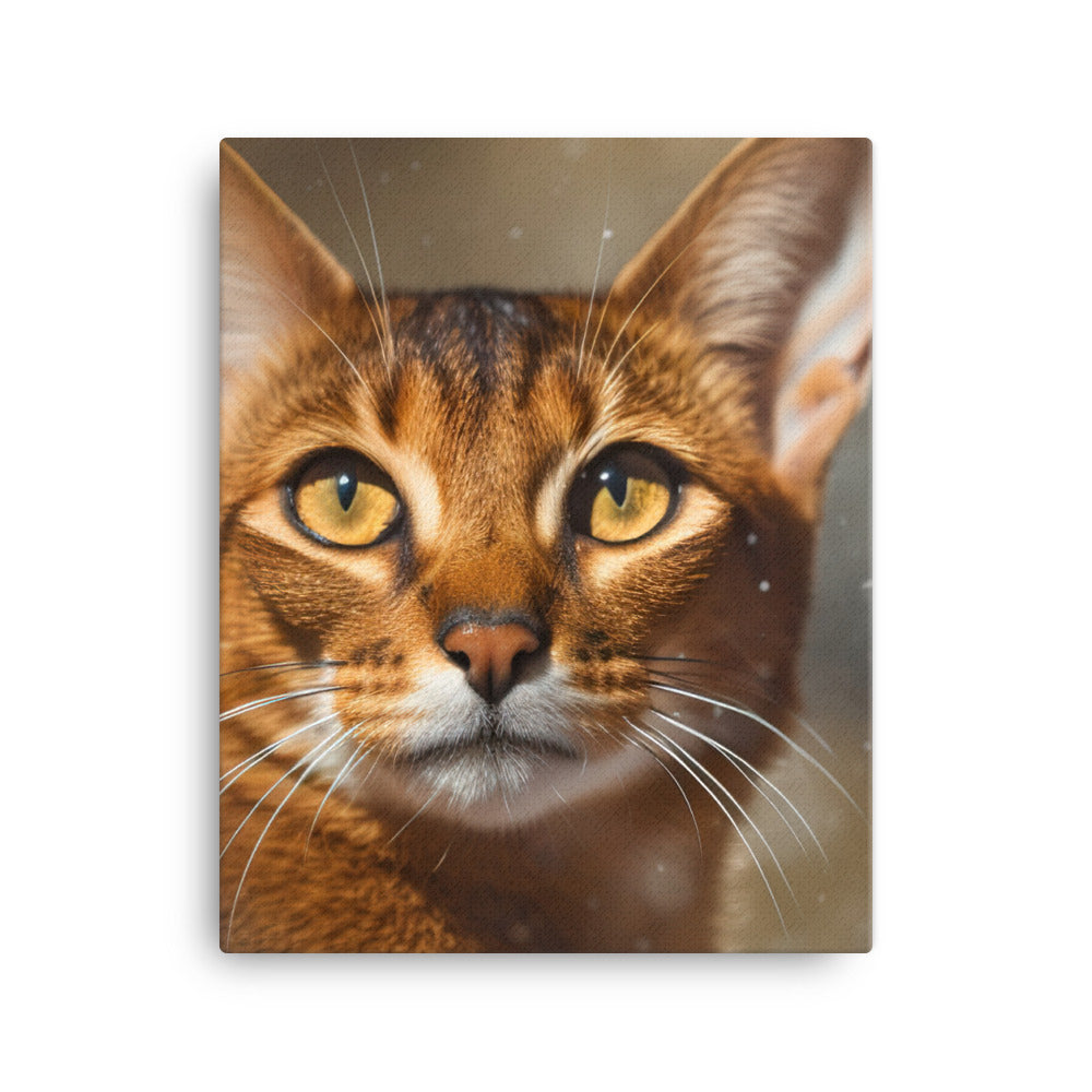 Exotic Beauty of Abyssinian Cat Canvas - PosterfyAI.com