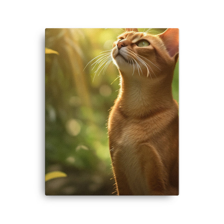 Elegance of Abyssinian Cat Canvas - PosterfyAI.com
