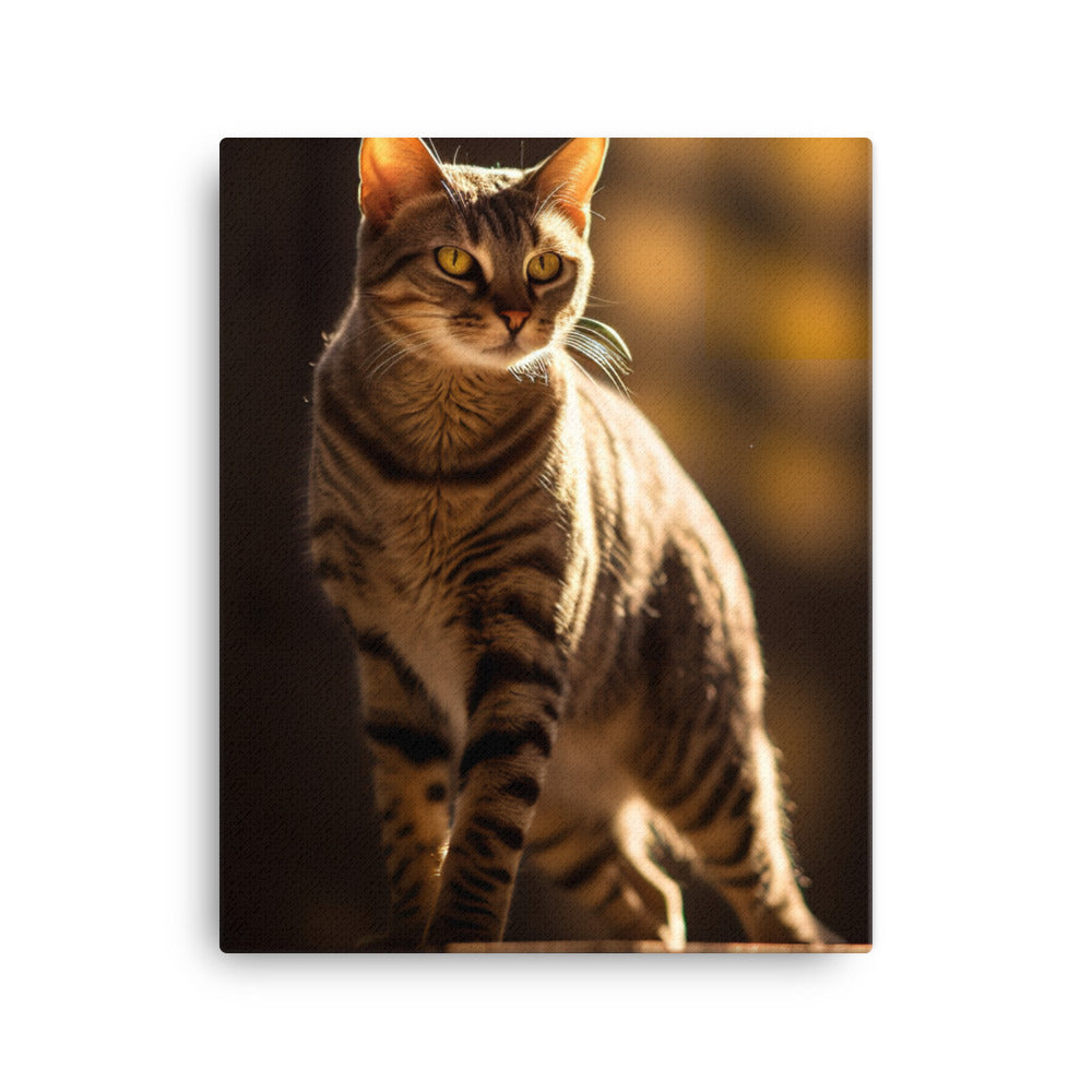 Egyptian Mau Cat Canvas - PosterfyAI.com