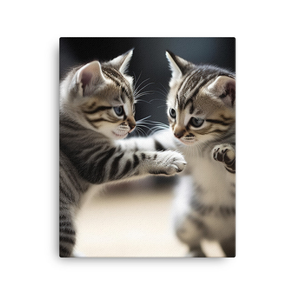 American Shorthair Kitten Canvas - PosterfyAI.com