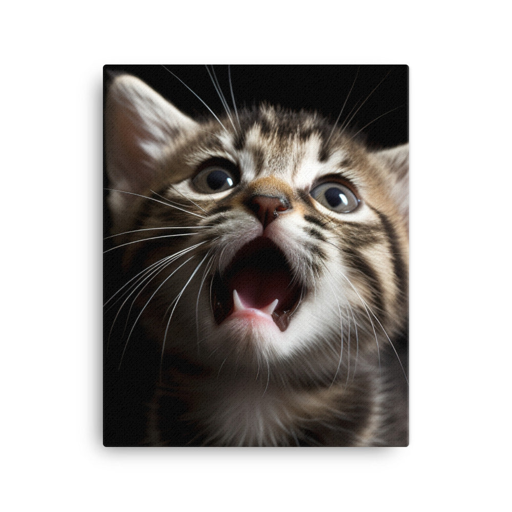 American Shorthair Kitten Canvas - PosterfyAI.com