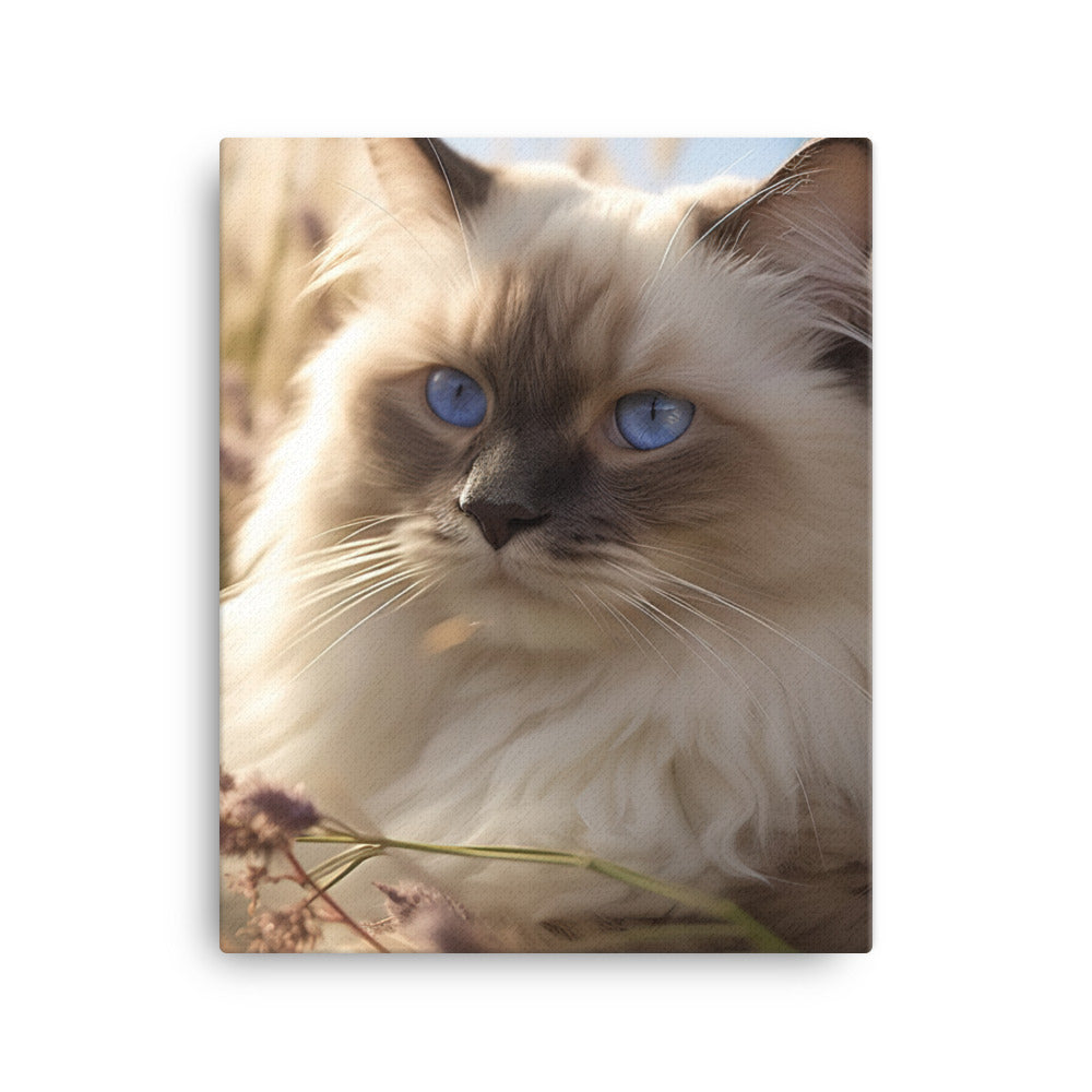 Gentle Nature of Ragdoll Cat Canvas - PosterfyAI.com