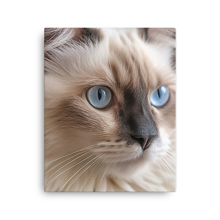 Gentle Nature of Ragdoll Cat Canvas - PosterfyAI.com