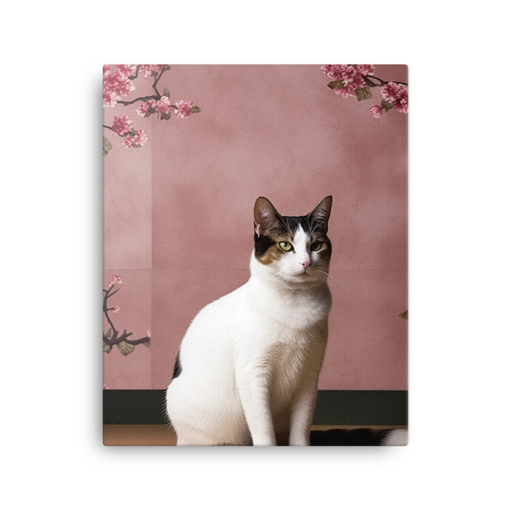 Japanese Bobtail Cat Canvas - PosterfyAI.com
