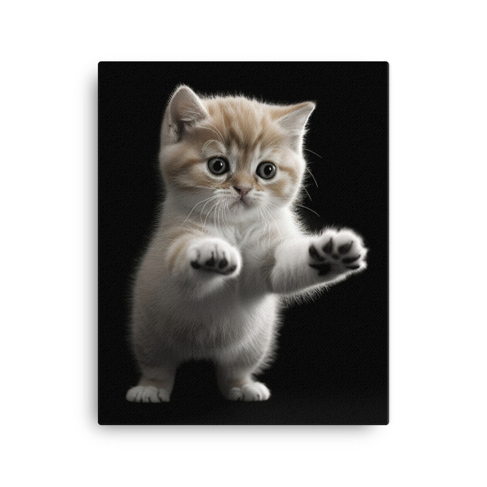 Exotic Shorthair Kitten Canvas - PosterfyAI.com