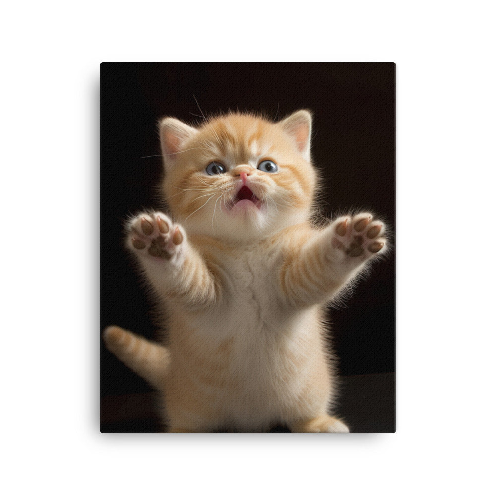 Exotic Shorthair Kitten Canvas - PosterfyAI.com