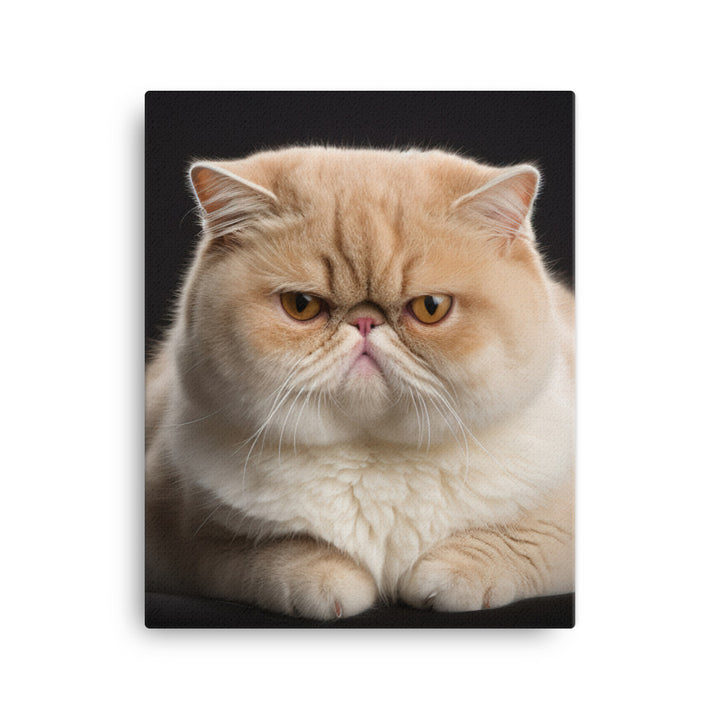 Elegance of Exotic Shorthair Cat Canvas - PosterfyAI.com