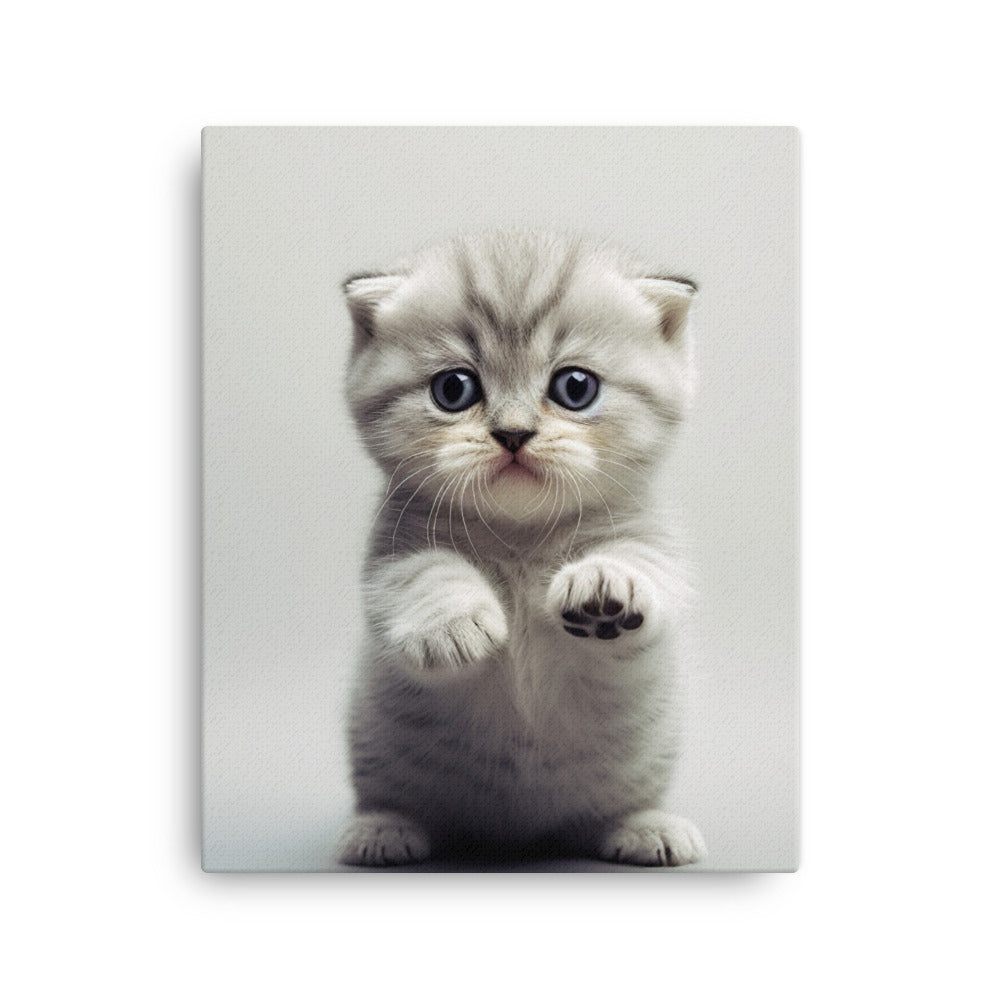 Scottish Fold Kitten Canvas - PosterfyAI.com