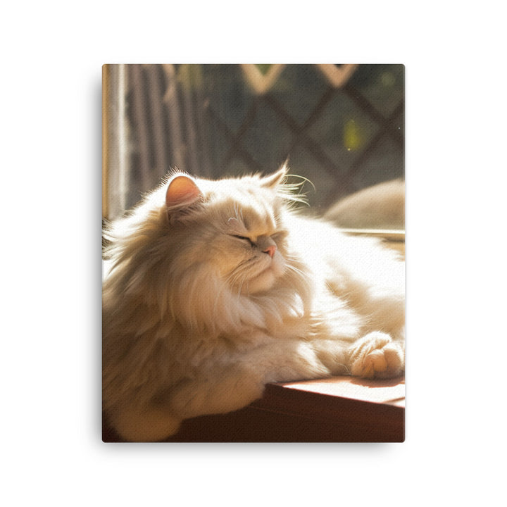 Persian Cat Relaxation Canvas - PosterfyAI.com