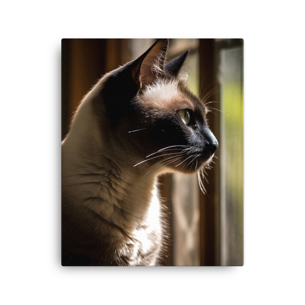 Siamese Serenity Canvas - PosterfyAI.com