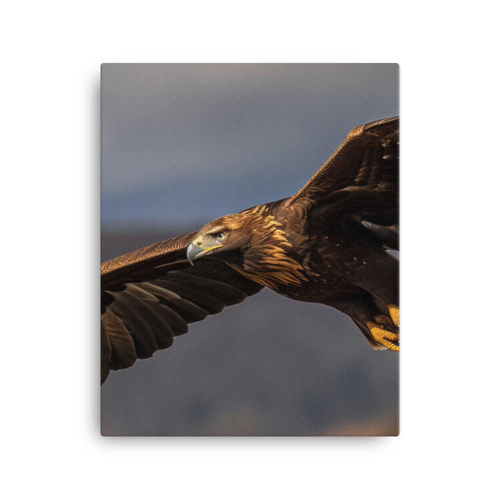 Golden Eagle soaring high in the sky Canvas - PosterfyAI.com