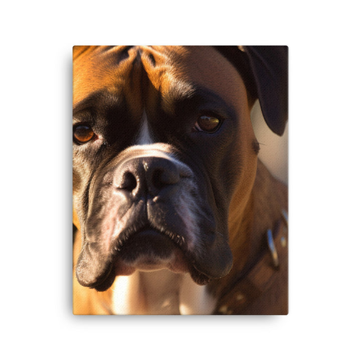 Boxer Portrait in Sunlight Canvas - PosterfyAI.com