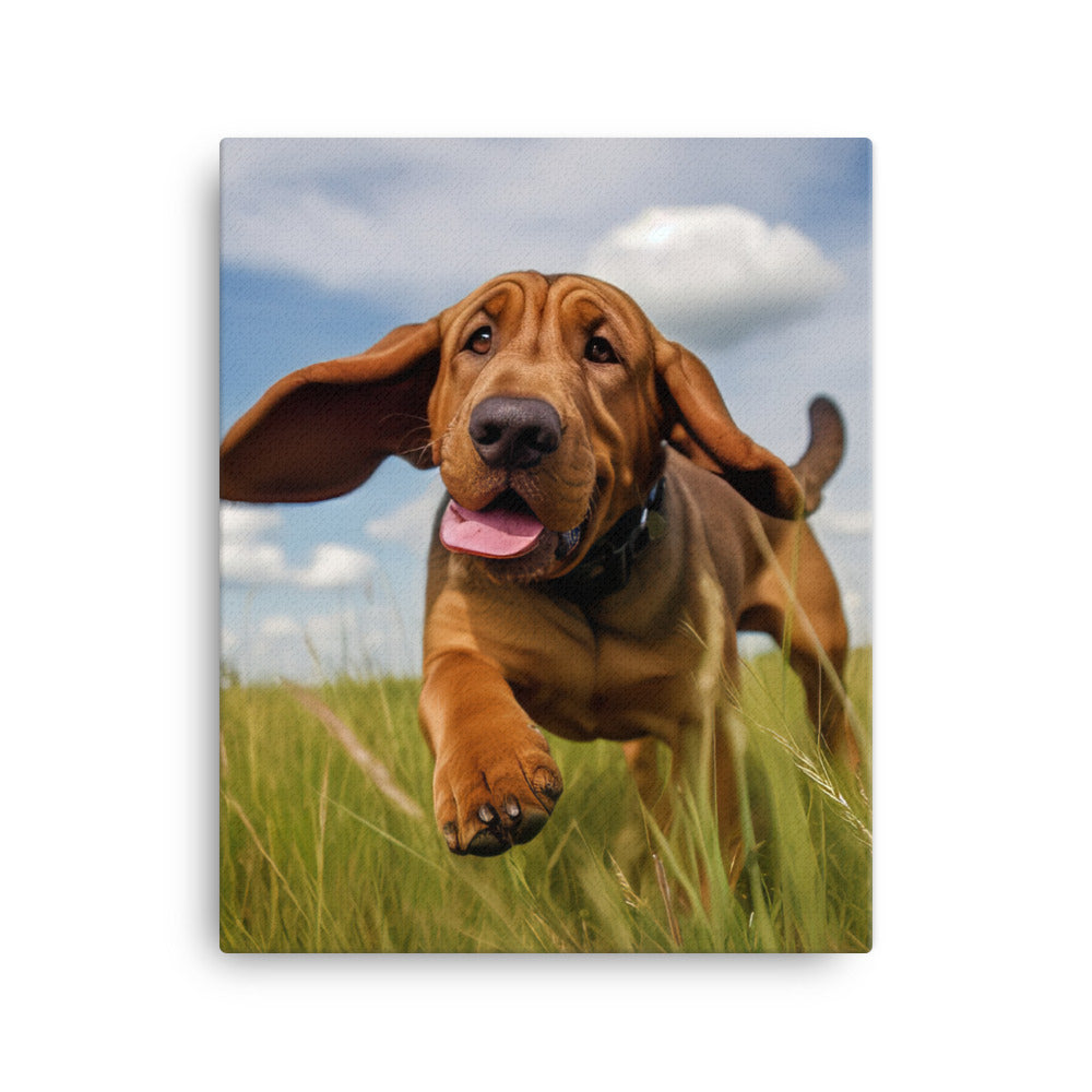 Bloodhound Playtime Canvas - PosterfyAI.com