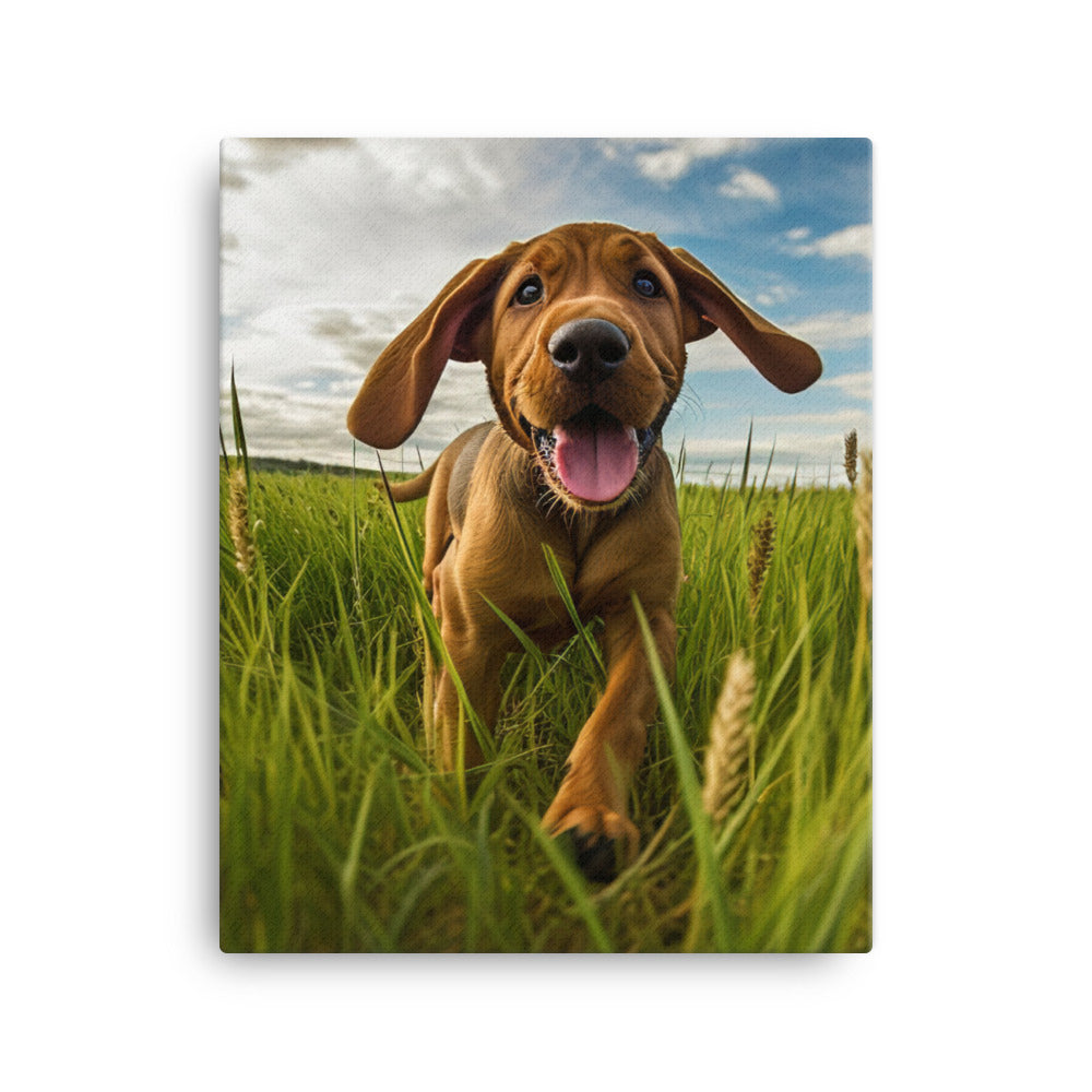 Bloodhound Playtime Canvas - PosterfyAI.com