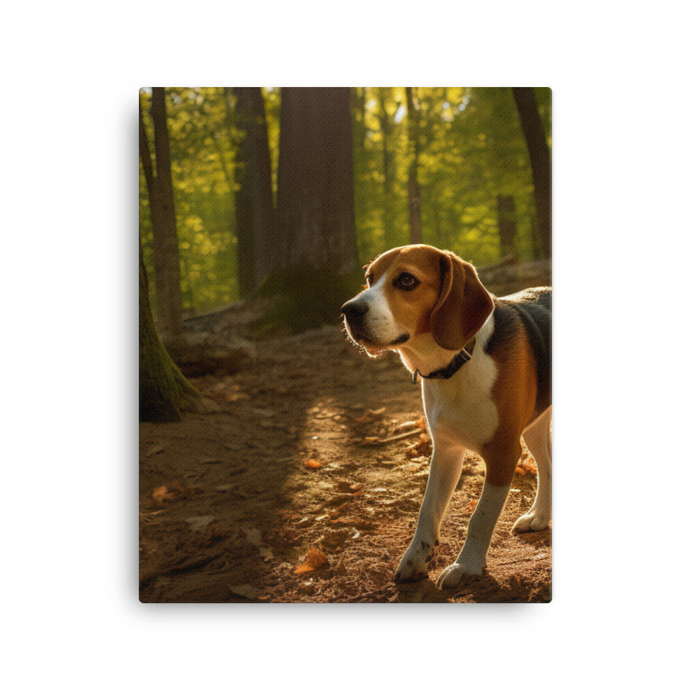 Beagle on the scent Canvas - PosterfyAI.com