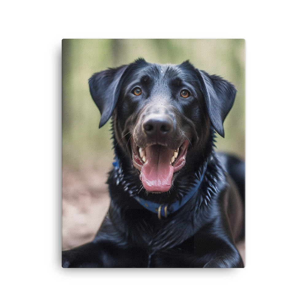 A portrait of a happy Labrador Retriever Canvas - PosterfyAI.com