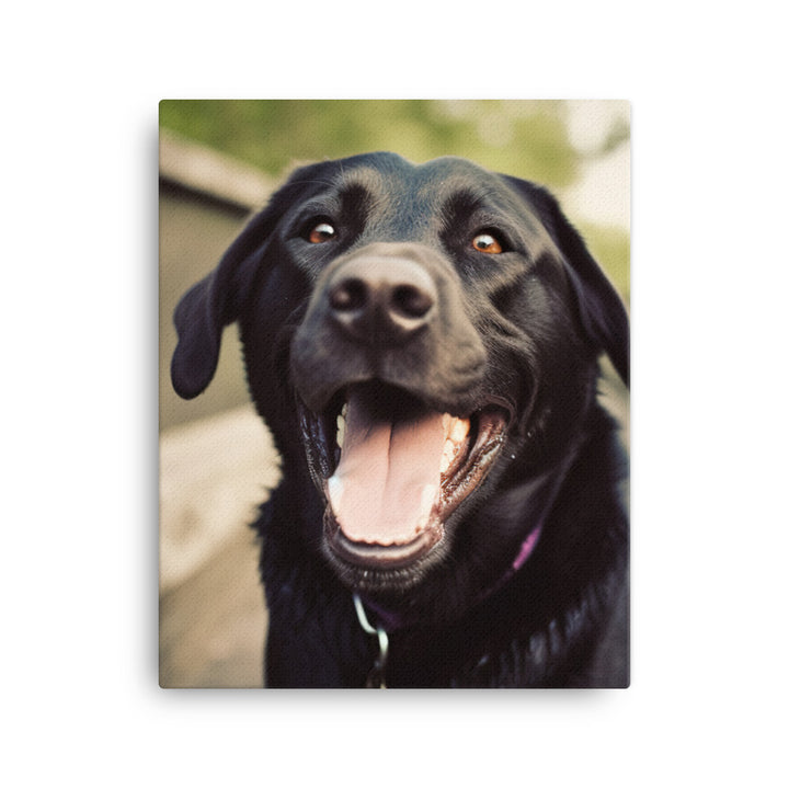A portrait of a happy Labrador Retriever Canvas - PosterfyAI.com