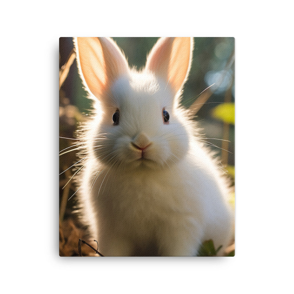 Florida White Bunny Canvas - PosterfyAI.com