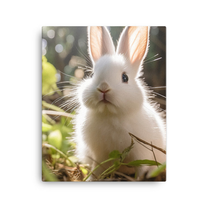 Florida White Bunny Canvas - PosterfyAI.com