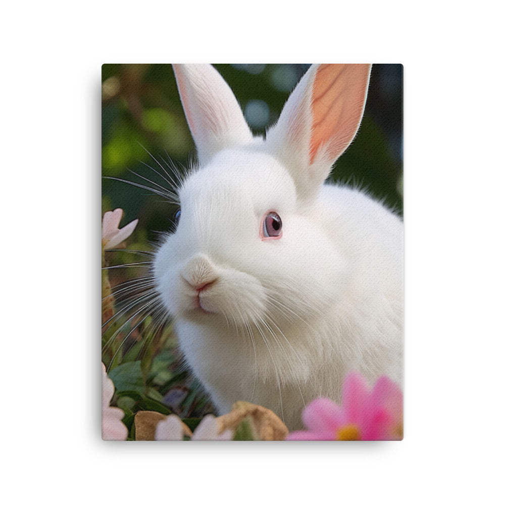 Florida White Bunny Canvas - PosterfyAI.com