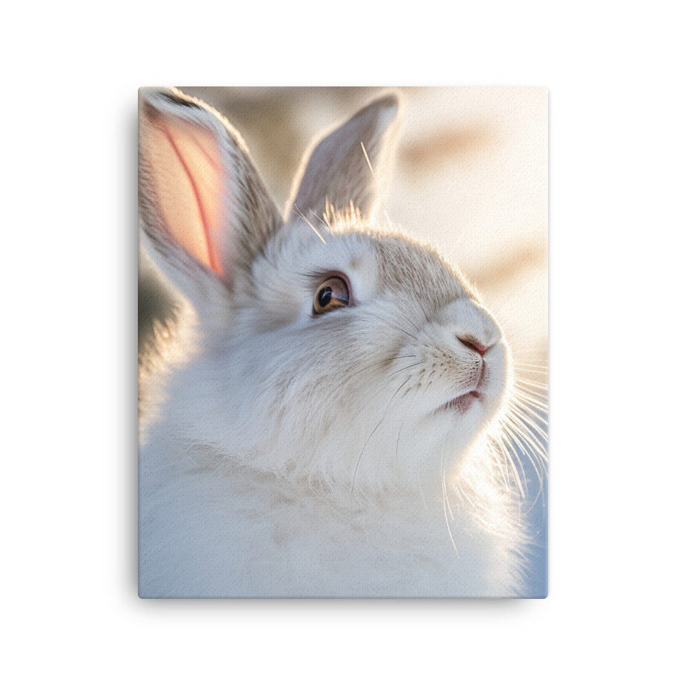 Florida White Bunny Canvas - PosterfyAI.com