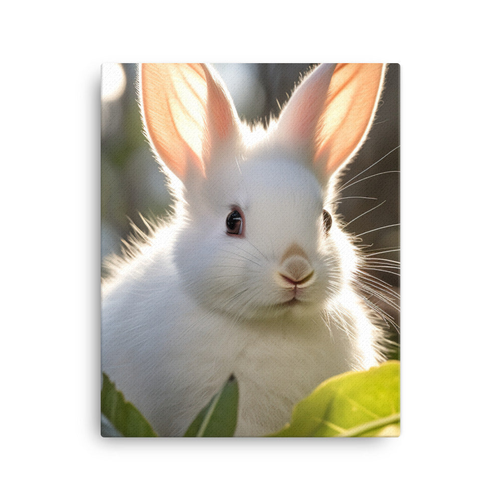 Florida White Bunny Canvas - PosterfyAI.com