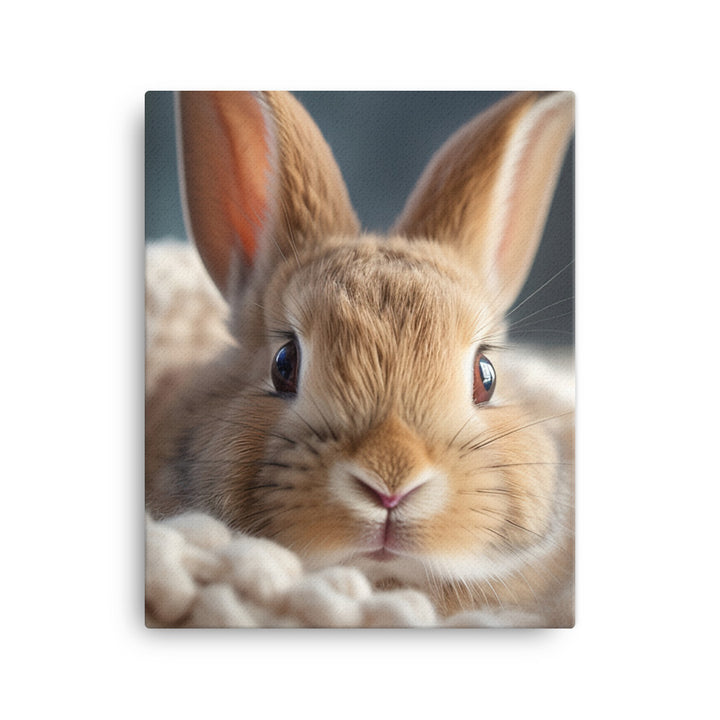 Mini Rex Bunny Canvas - PosterfyAI.com