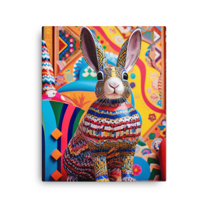 Playful English Spot Bunny Canvas - PosterfyAI.com