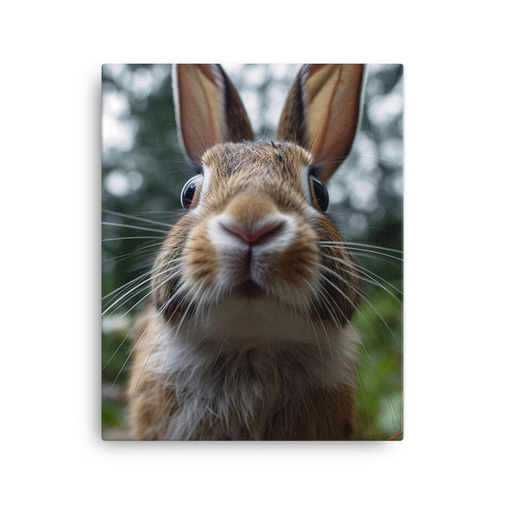 English Spot Bunnys Inquisitive Charms Canvas - PosterfyAI.com