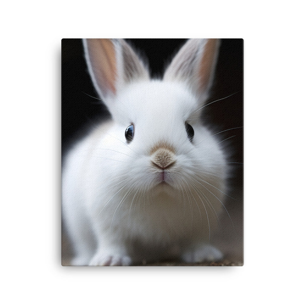 Adorable Dwarf Hotot Bunny Canvas - PosterfyAI.com