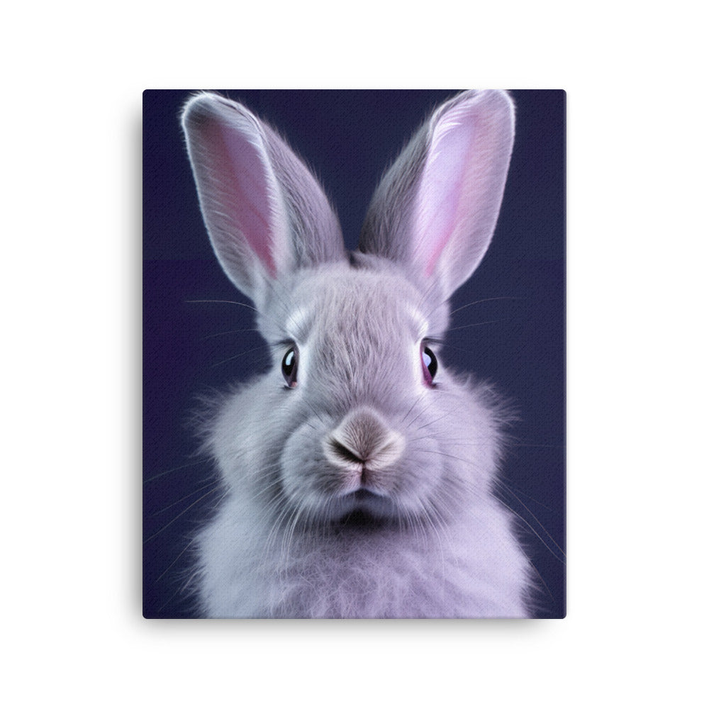 Lilac Bunny Canvas - PosterfyAI.com