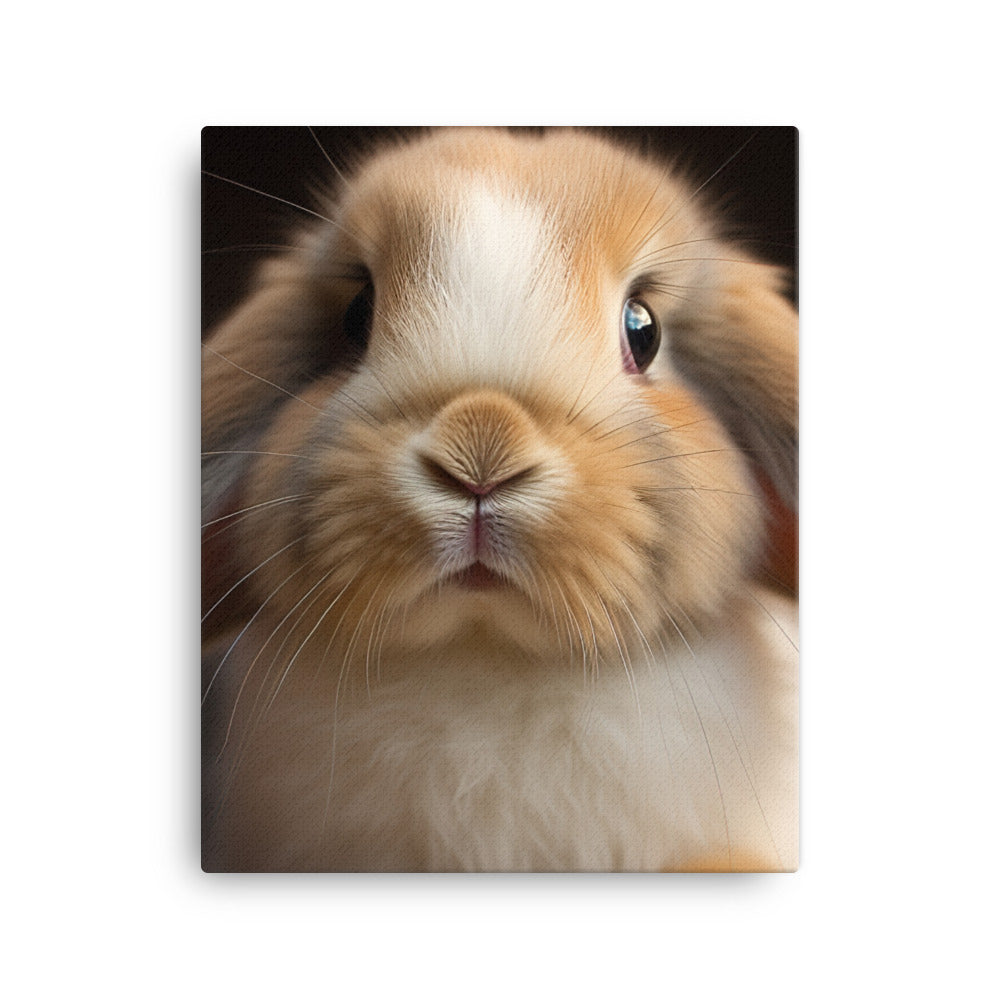 Mini Lop Bunny Canvas - PosterfyAI.com