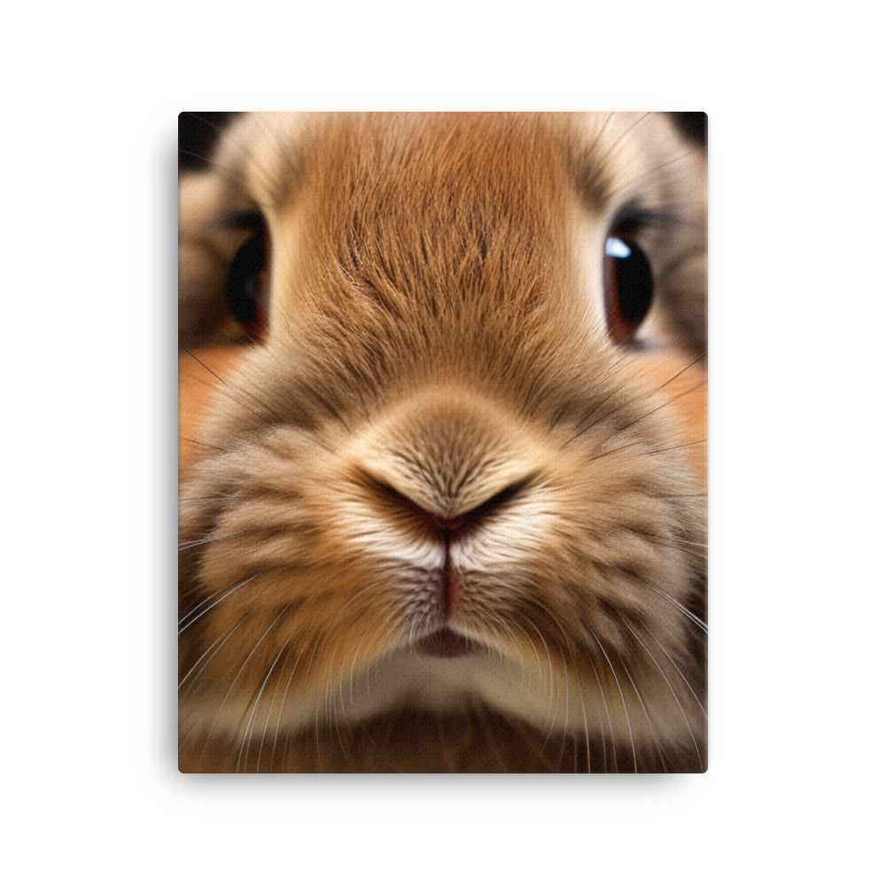 Charming Mini Lop Bunny Canvas - PosterfyAI.com