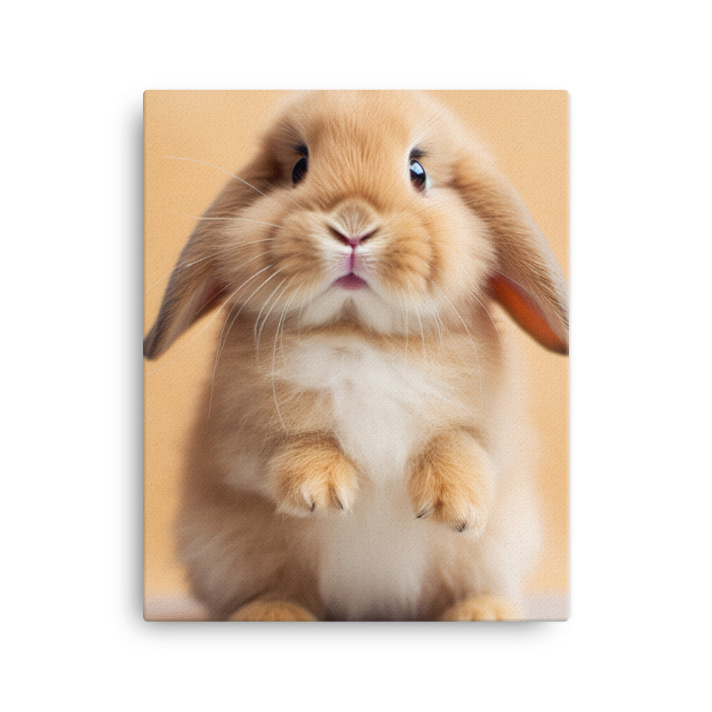 Adorable Mini Lop Bunny Canvas - PosterfyAI.com