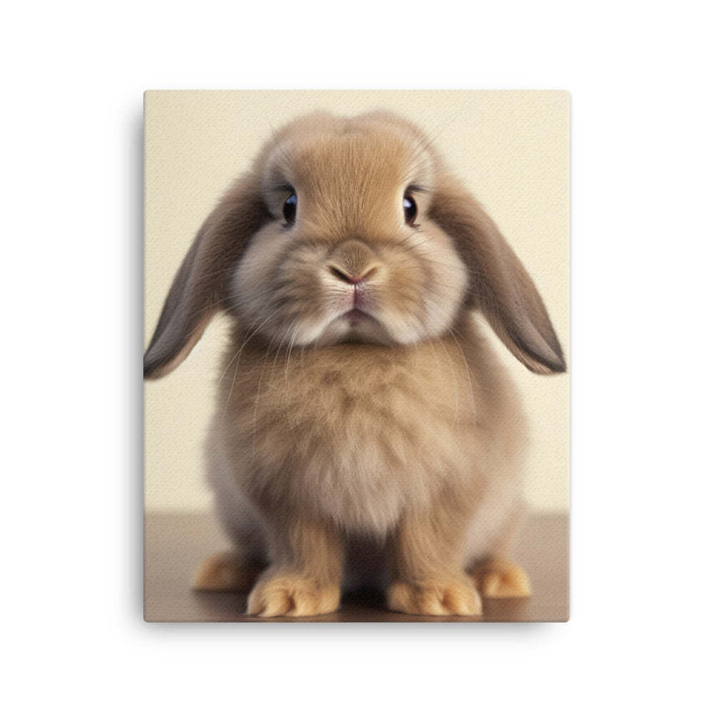 Adorable Mini Lop Bunny Canvas - PosterfyAI.com