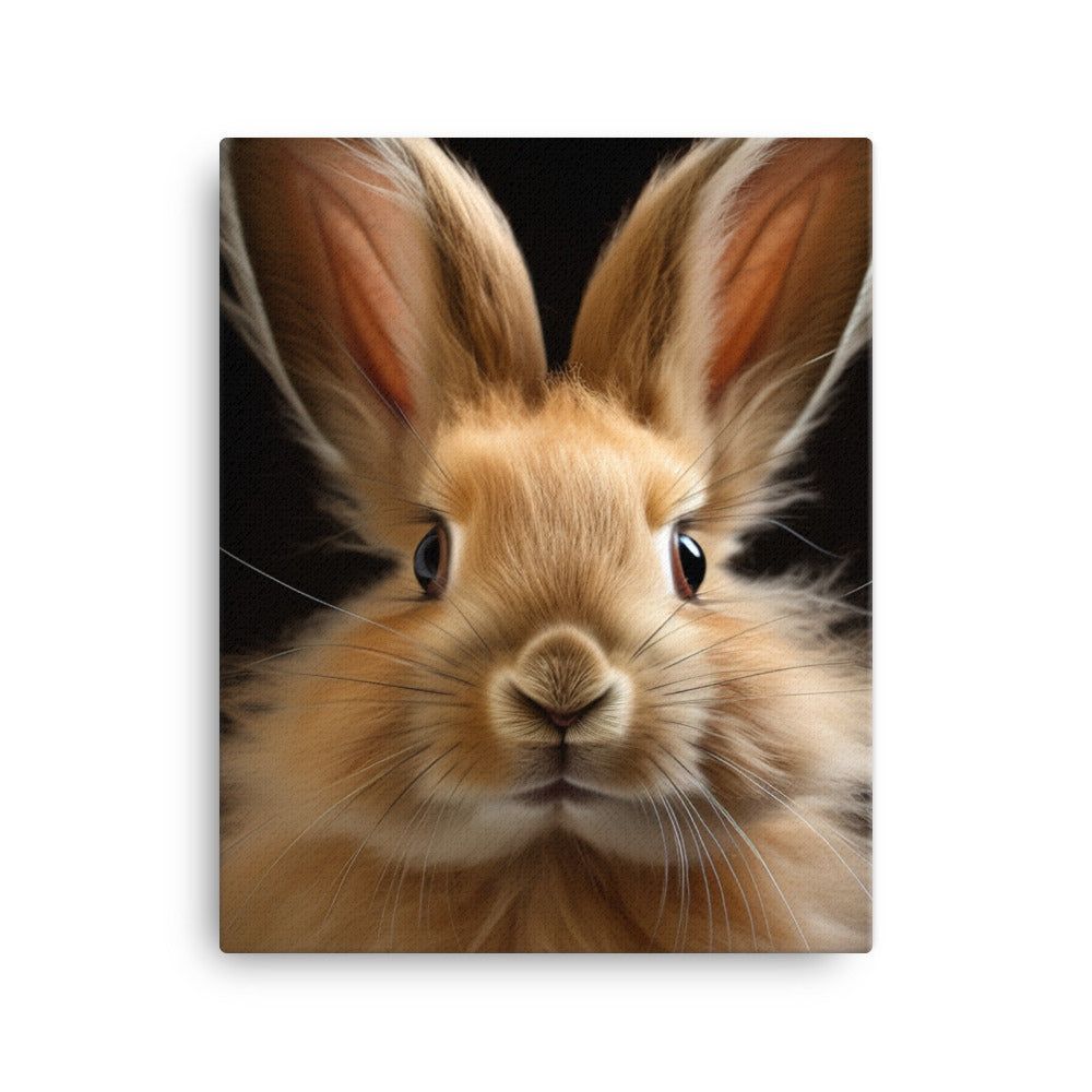 Charming Lionhead Bunny Canvas - PosterfyAI.com