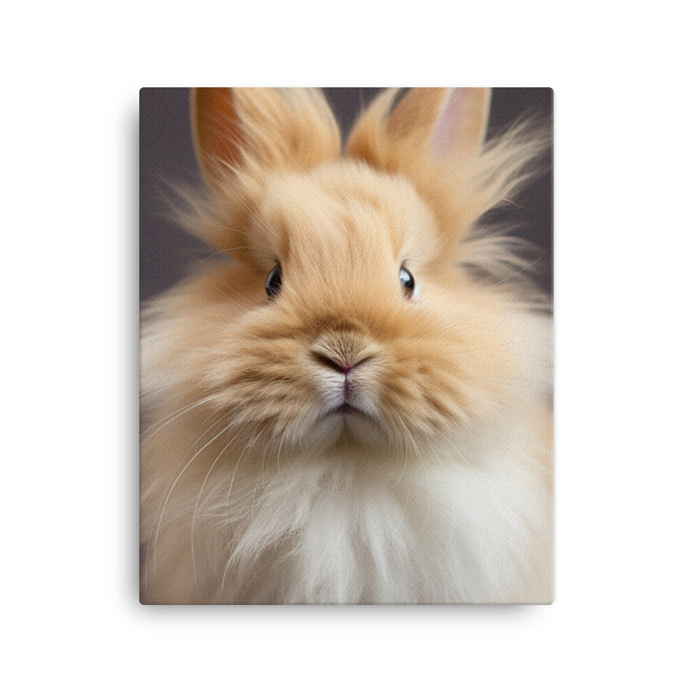 Adorable Lionhead Bunny Canvas - PosterfyAI.com