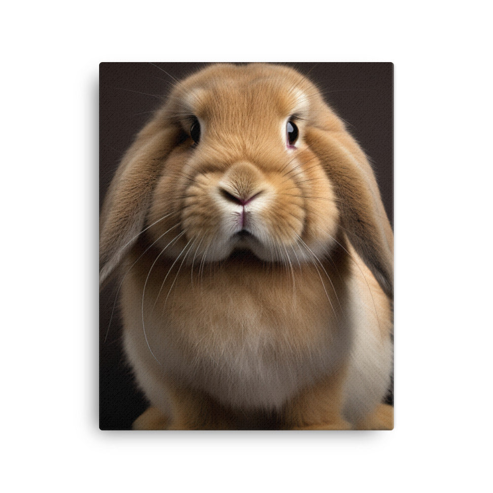 Holland Lop Bunny Canvas - PosterfyAI.com