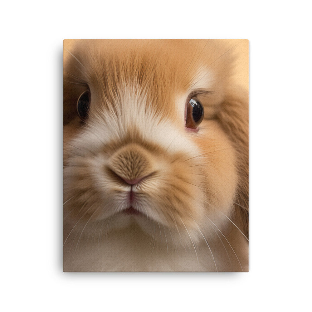 Charming Holland Lop Bunny Canvas - PosterfyAI.com