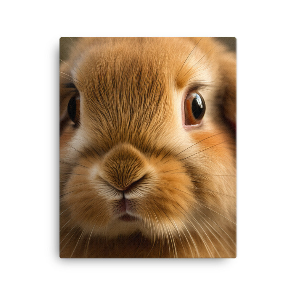 Charming Holland Lop Bunny Canvas - PosterfyAI.com