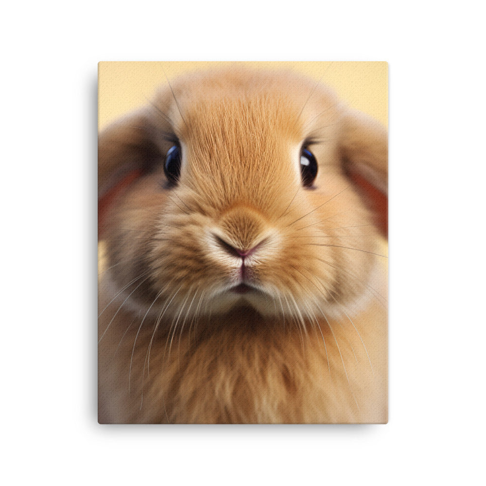 Adorable Holland Lop Bunny Canvas - PosterfyAI.com
