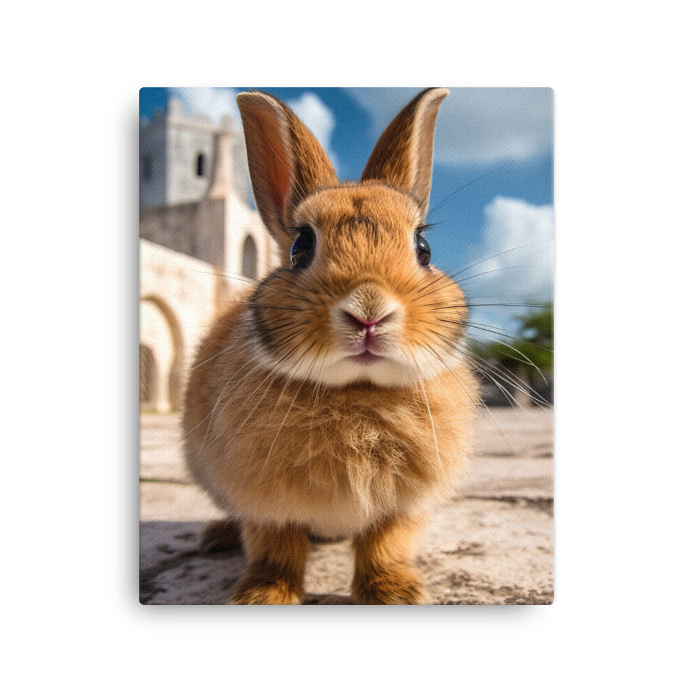Adorable Havana Bunny Canvas - PosterfyAI.com
