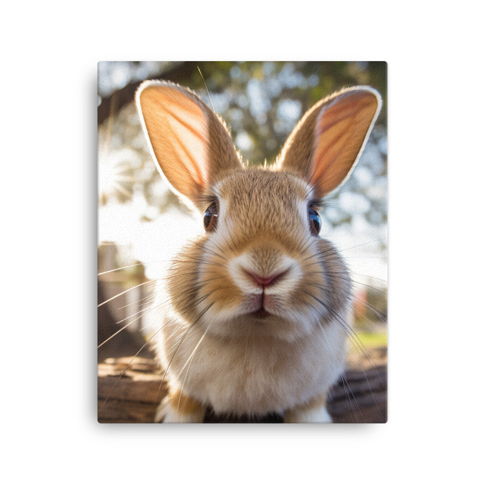 Adorable Californian Bunny Canvas - PosterfyAI.com
